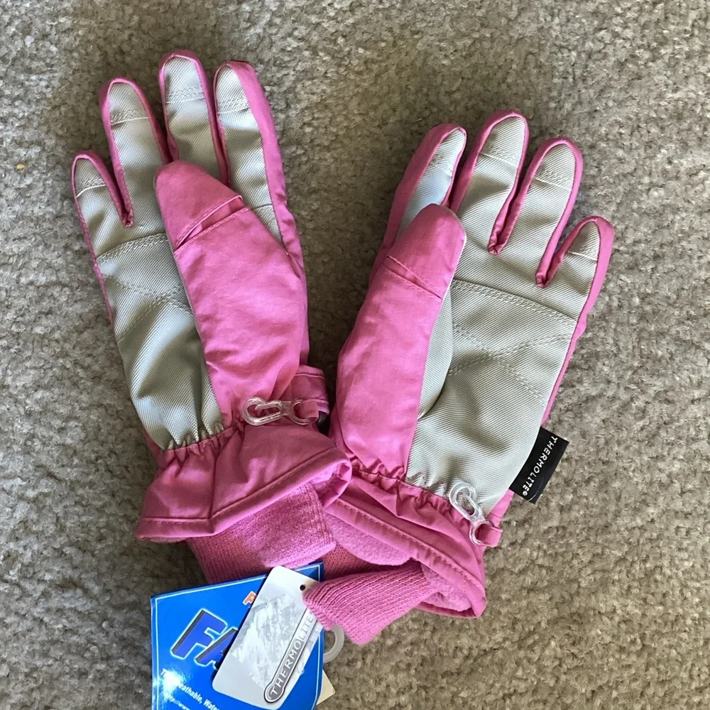 Pink and Purple Kids Gloves, Size 4-6